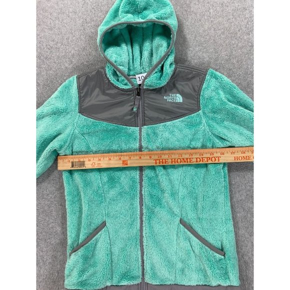 The North Face Denali‎ Fleece Full Zip Hoodie Jacket (Girl's Large) Green - Picture 8 of 12